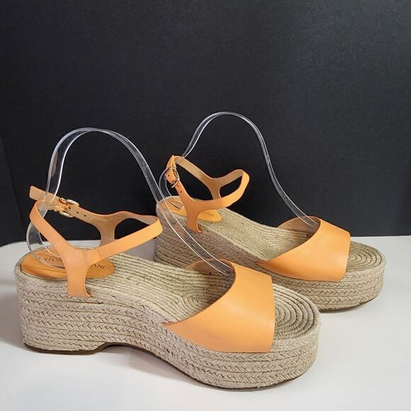 Antonio Melani Peach Colored Wedge Sandals - Picture 1 of 9